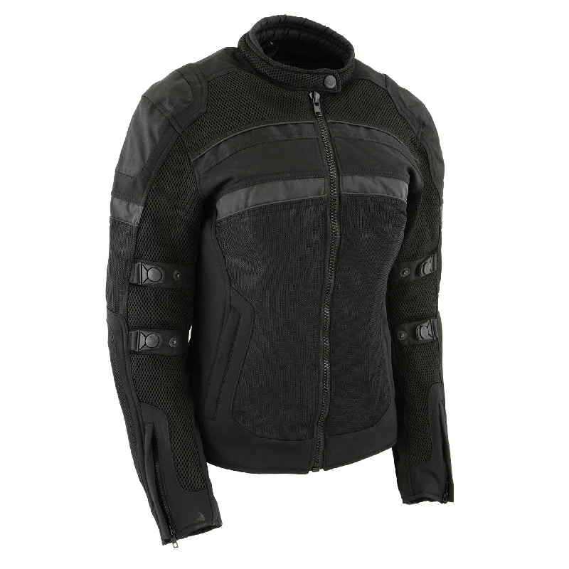 Trendy Women's Outfits for Casual Wear Milwaukee Leather MPL2775 Black Armored Textile Motorcycle Jacket for Women - All Season Jacket w/ Removable Liner Trendy Women's Outfits for Casual Wear Milwaukee Leather MPL2775 Black Armored Textile Motorcycle Jacket for Women - All Season Jacket w/ Removable Liner