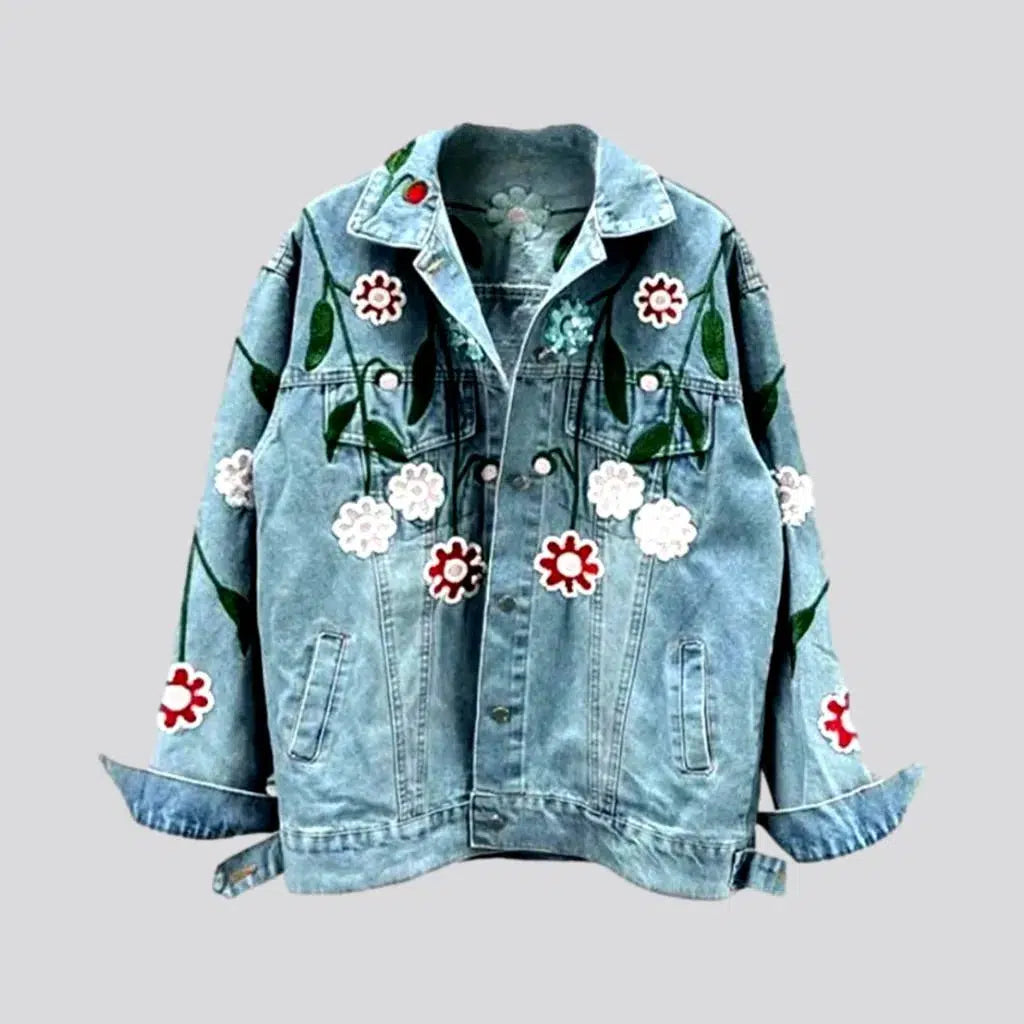 Elegant Women's Clothing Online Oversized vintage denim jacket for women