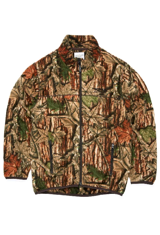 Chic Clothing For Women Gramicci Thermal Fleece Jacket - Leaf Camo