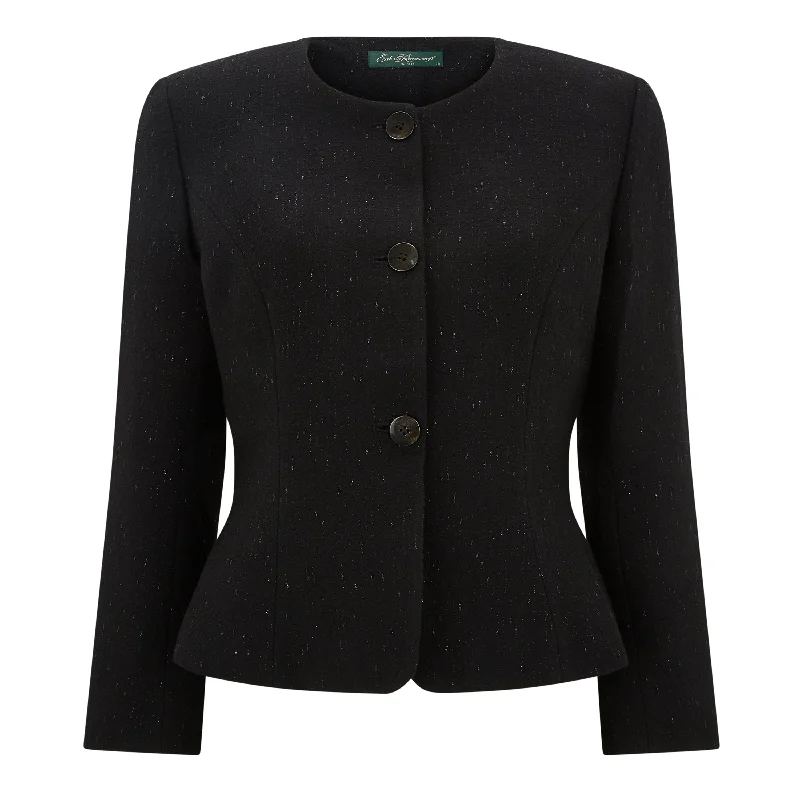 Women's Plus-Size Clothes Kayla Tailored Glitter Wool Jacket