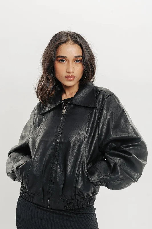 Flash Discount Black Leather Jacket