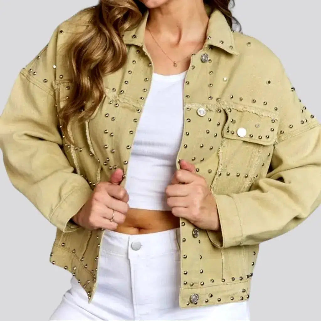 Women's Casual Dresses Yellow denim jacket
 for women