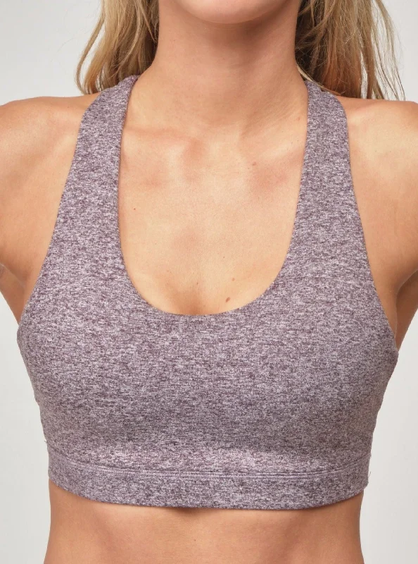 Women's Casual Apparel For Weekends Contrast Bra - Shark Heather