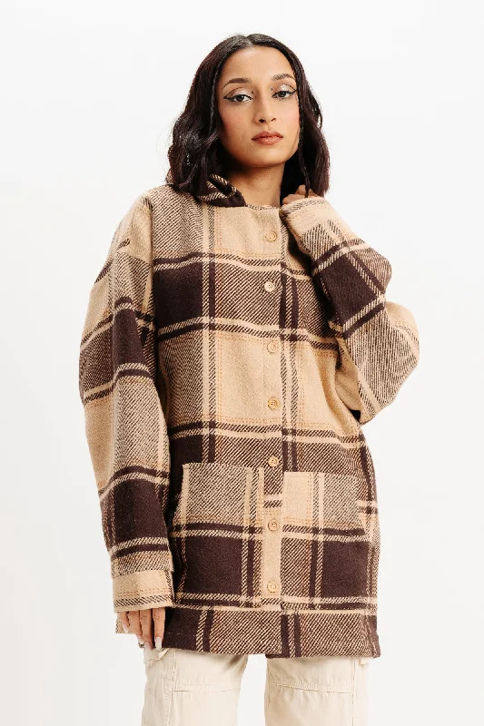 Casual Style for Busy Women Unisex Oversized Brown Jacket