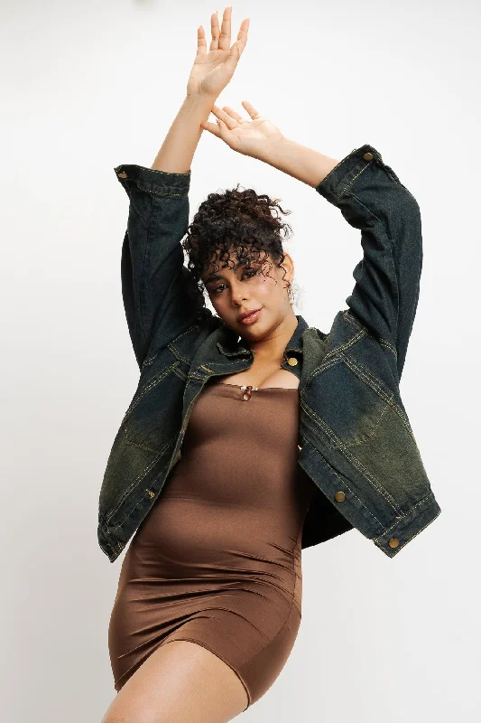 Affordable Women's Clothing Sale Online Dirty Wash Denim Jacket
