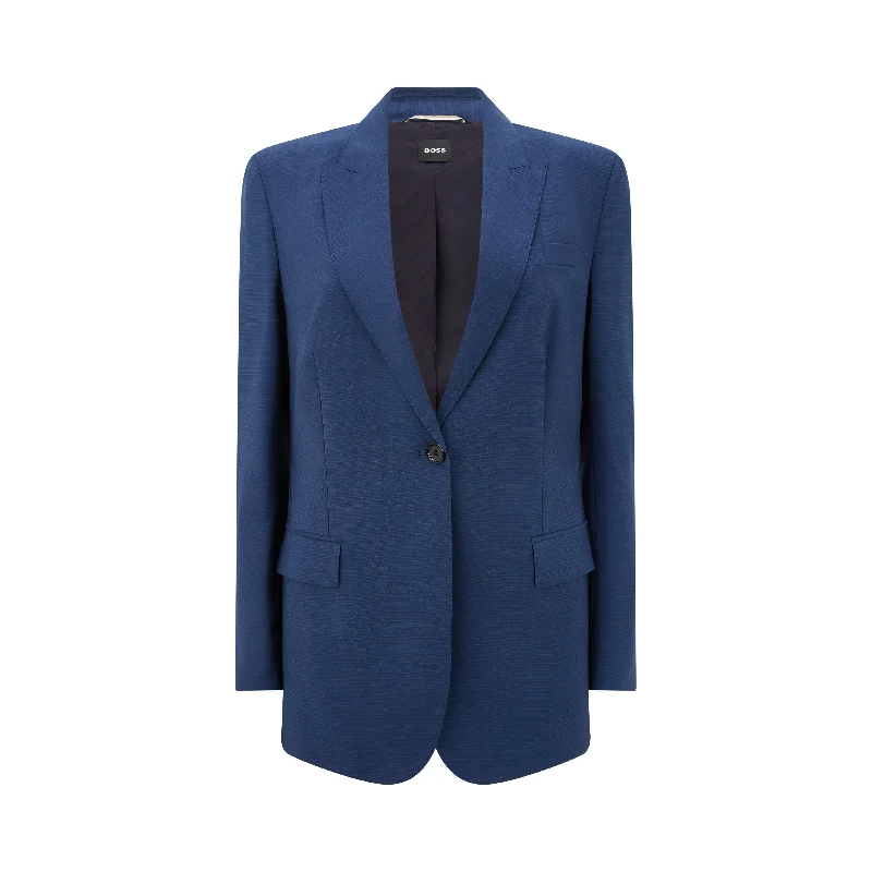 Women's Plus-Size Garments Jacketa Tailored Melange Wool Jacket