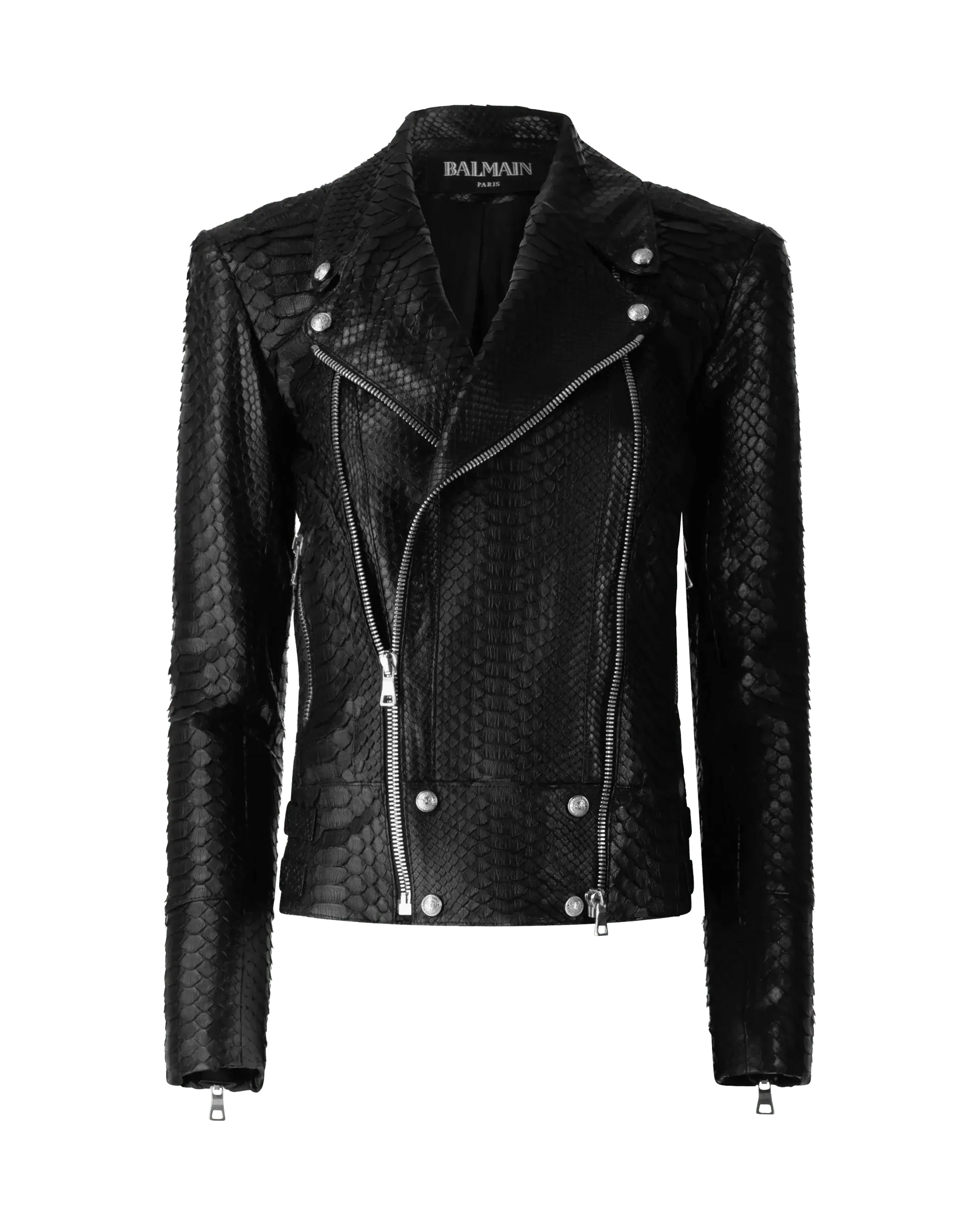 Women's Holiday Outfit Python Moto Jacket