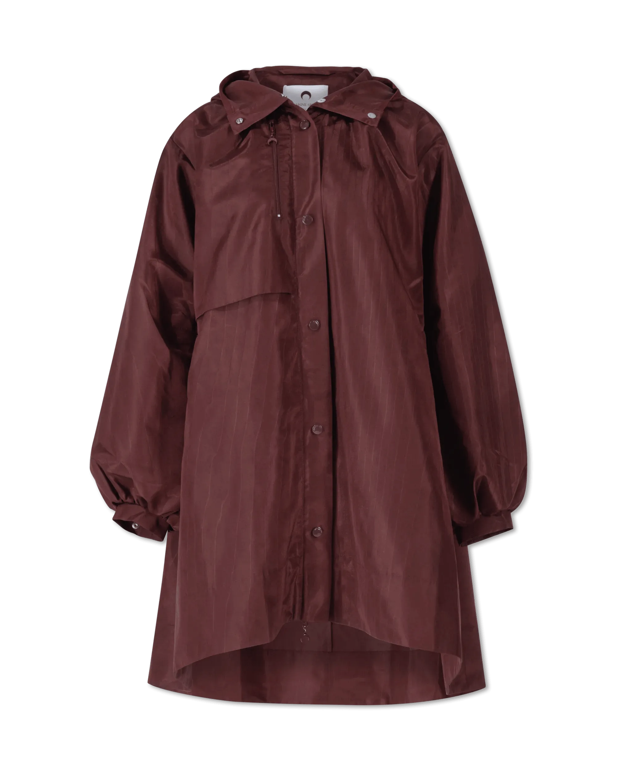 Women's Tailored Outfit A-Line Moiré Windbreaker Jacket