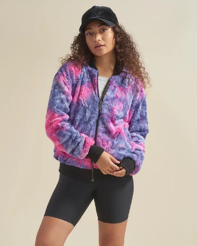 Chic Clothes For Women Women's Colorful Faux Fur Jacket | Cotton Candy Kitty