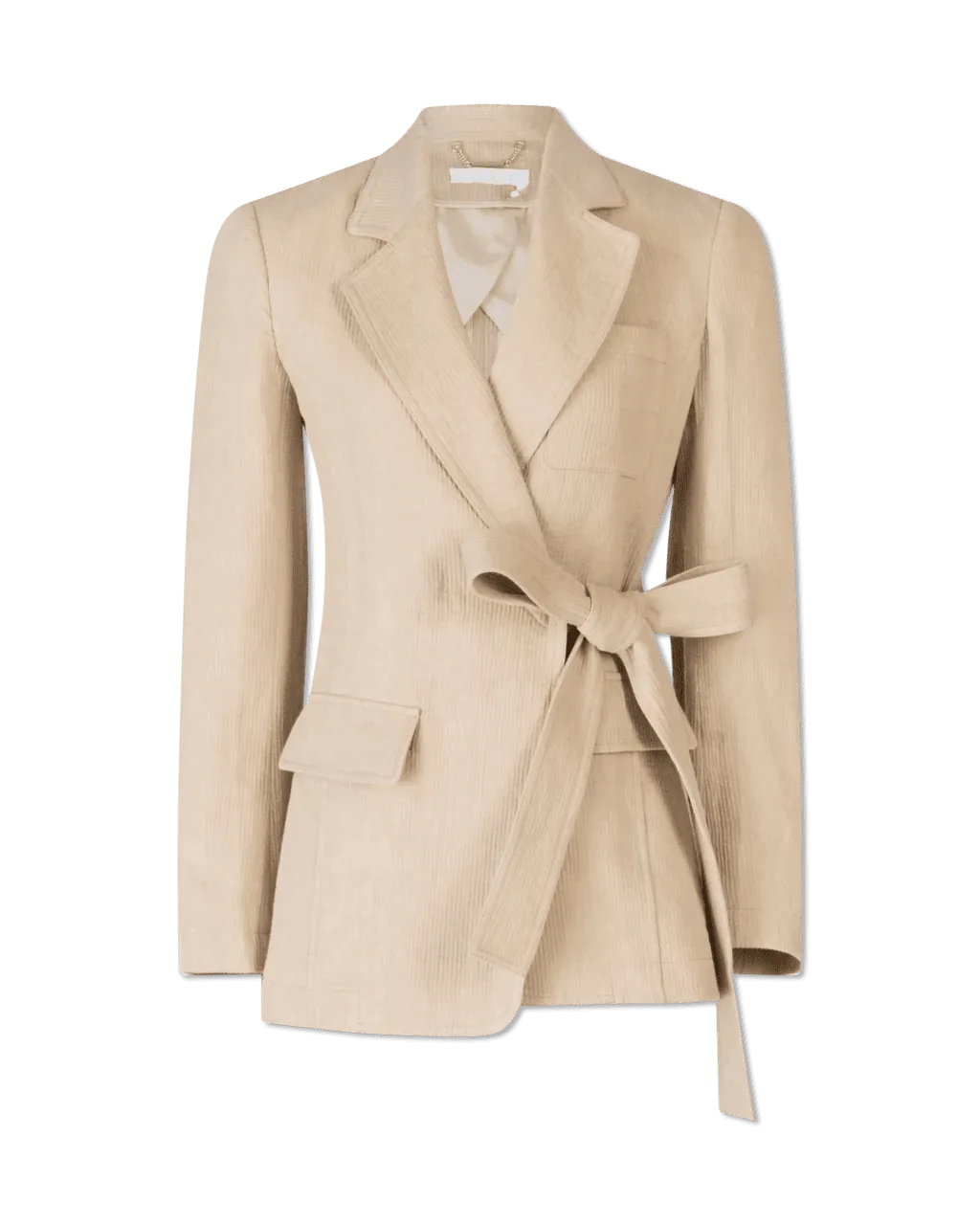 Women's Formal Wear Corduroy Belted Blazer