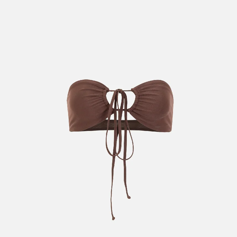 Charming Women's Holiday Apparel Gonza Bandeau Top - Marron
