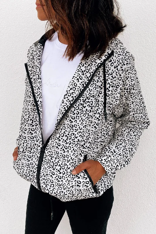 Women's Evening Wear for Special Occasions Luxe Leopard Spray Jacket Black