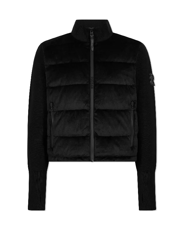 Women's Vintage Attire Camille Velvet Hybrid Down Jacket