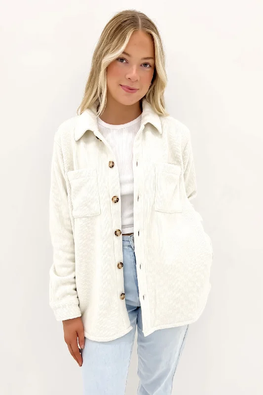 Versatile Women's Fashion Dede Shacket Cloud