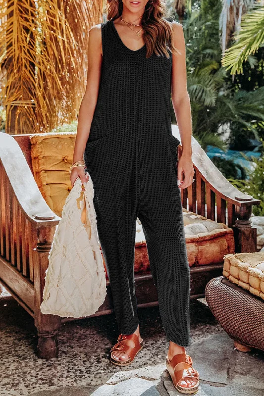 Women's Evening Wear Outfit Full Size Sleeveless Straight Jumpsuit