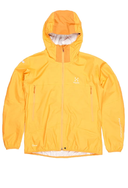 Women's Contemporary Clothing Haglöfs Women's L.I.M PROOF Jacket - Sunny Yellow/Desert Yellow
