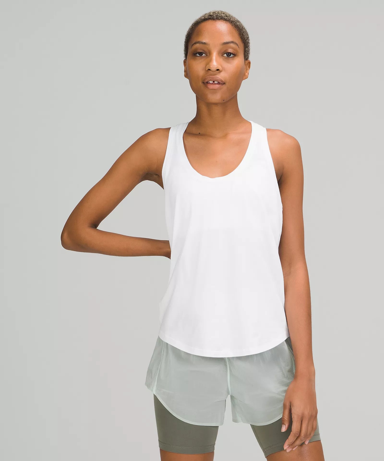 Women's Occasion Wear Clothing Love Tank Top | White